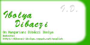 ibolya dibaczi business card